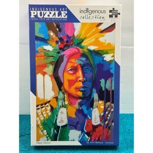 Indigenous Collection Many Horns 1000 Piece Puzzle John Balloue Cherokee Art NEW